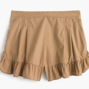 Khaki Ruffle Shorts